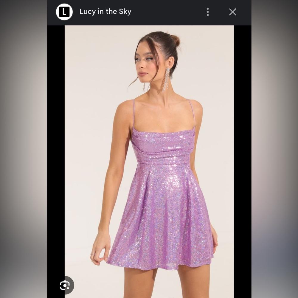 Purple Sequin Dress
